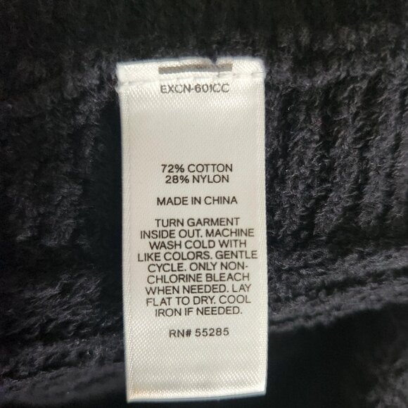 Express Sweater Womens Small Black Ribbed Knit Pullover Round Hem Cozy Soft - Picture 11 of 13